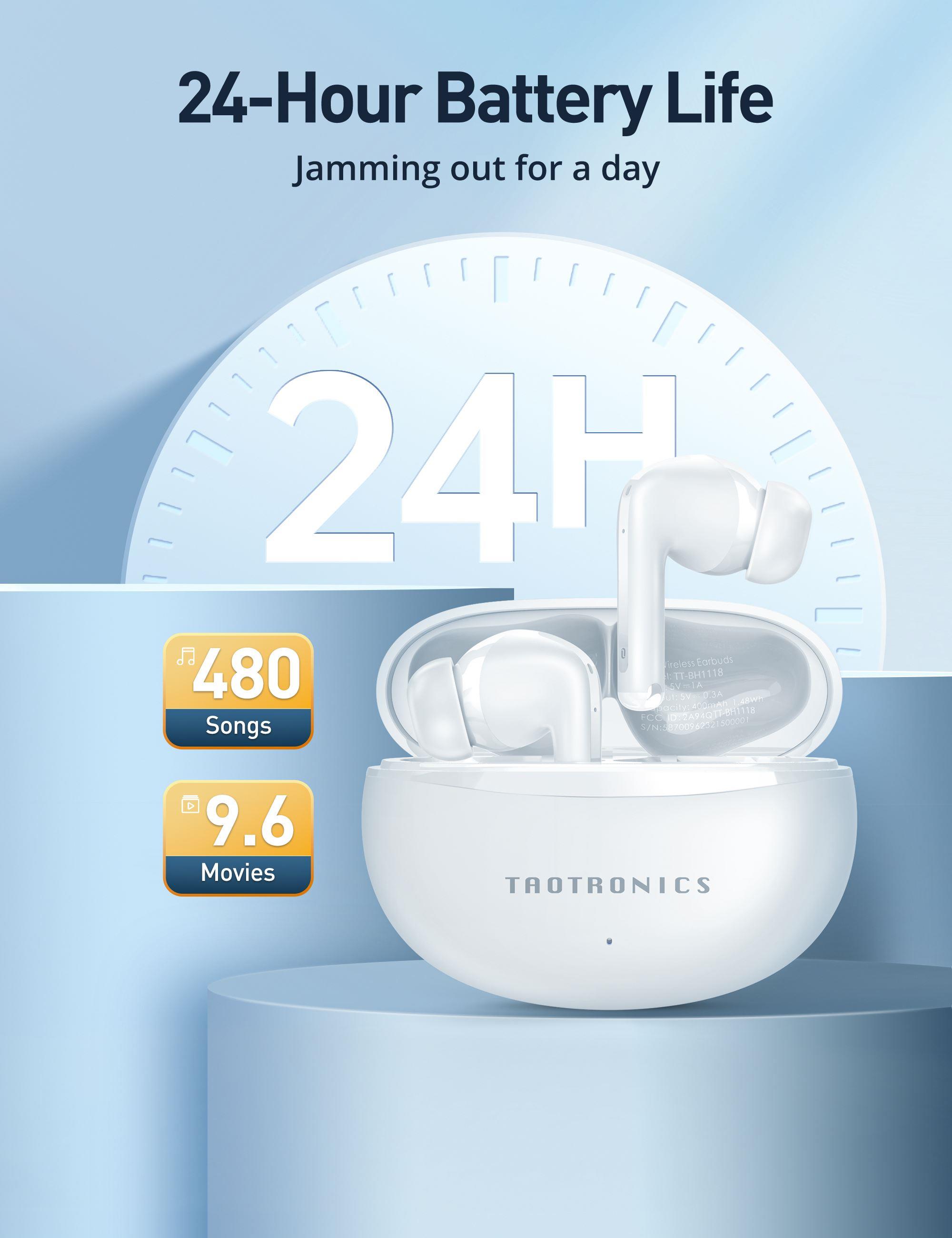 TAOTRONICS ANC Mikrofonlu 5.3 Bluetooth Kulaklık Beyaz TT-BH1118-WH