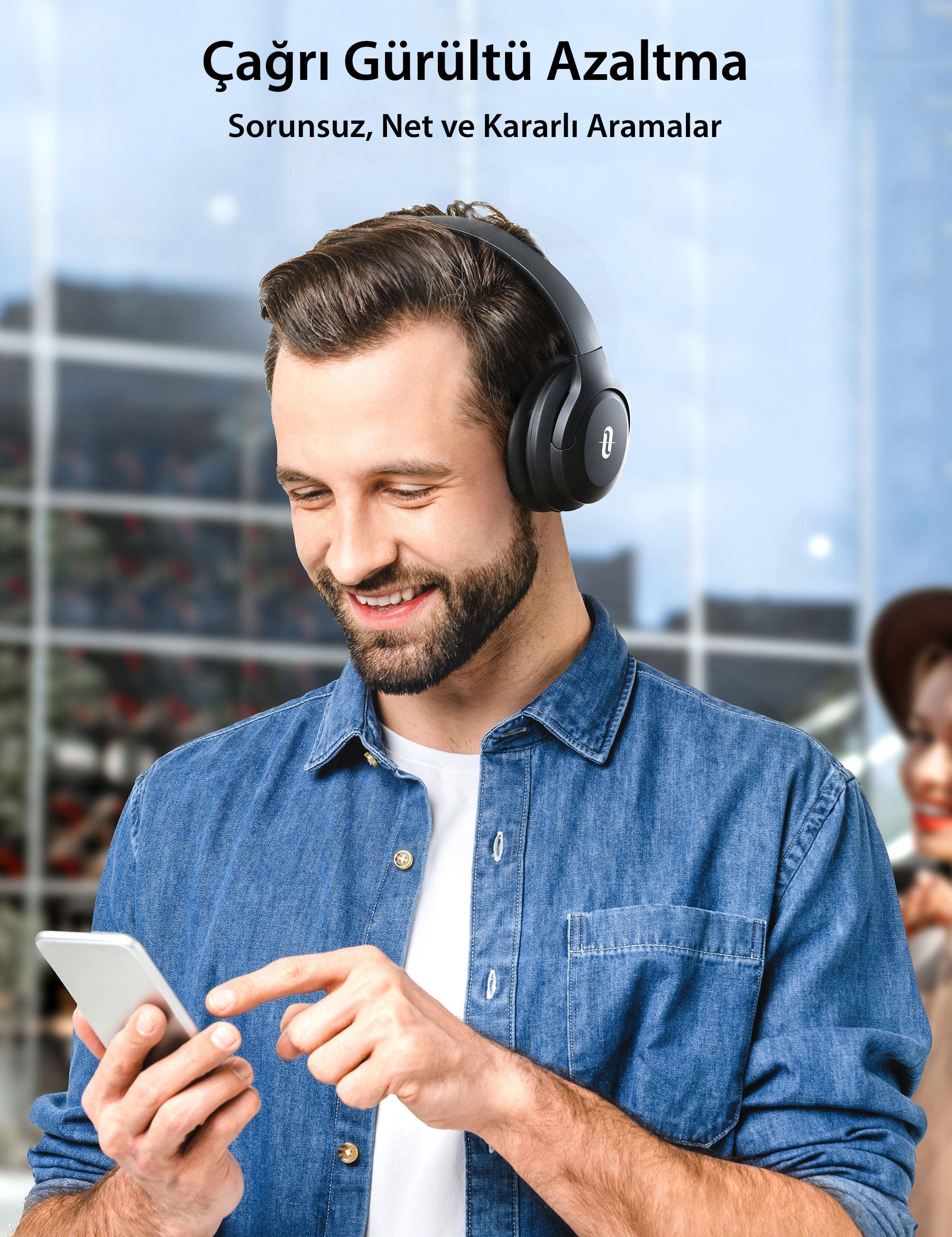 TAOTRONICS Kulaküstü Bluetooth Kulaklık Siyah TT-BH1121