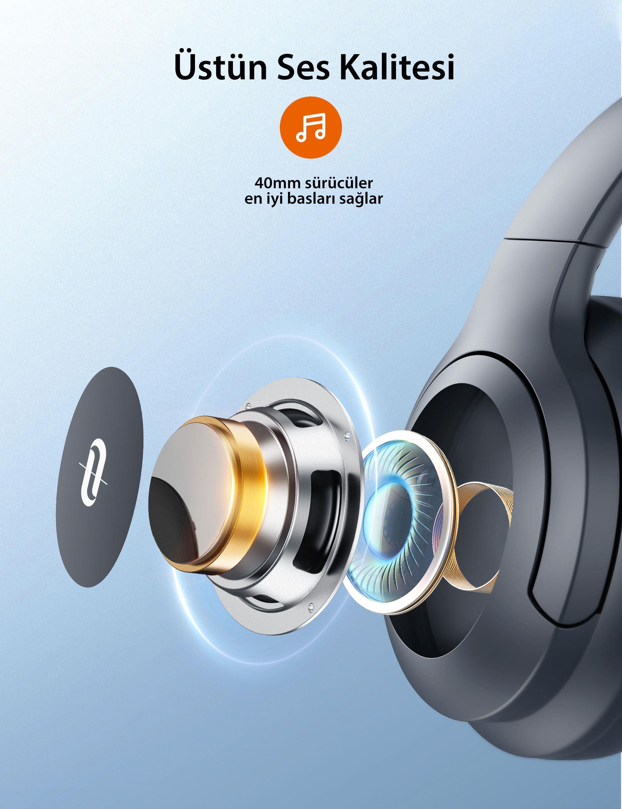TAOTRONICS Kulaküstü Bluetooth Kulaklık Siyah TT-BH1121