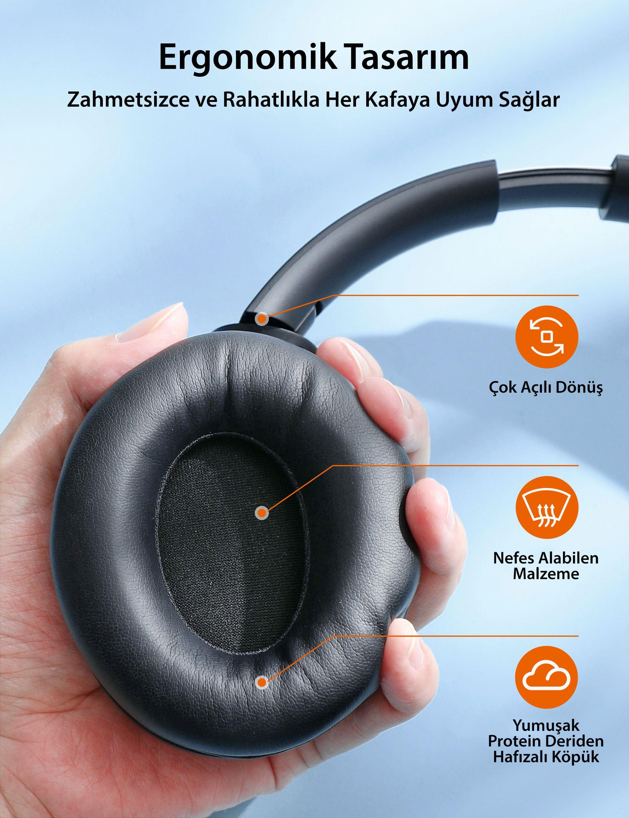 TAOTRONICS Kulaküstü Bluetooth Kulaklık Siyah TT-BH1121