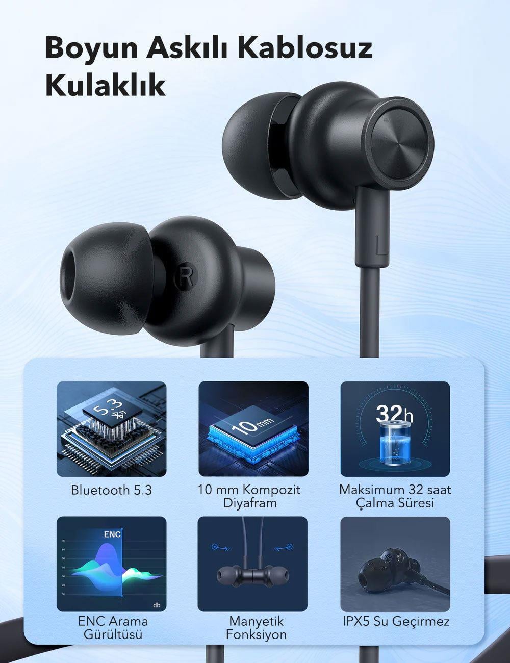 TAOTRONICS Surround-LL Wireless Earbuds Siyah TT-BH115