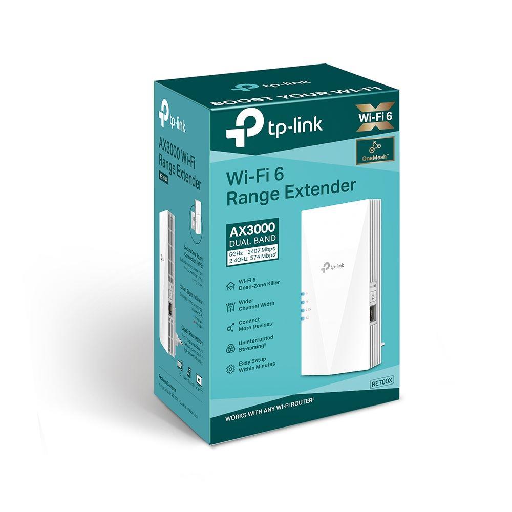 TP-LINK AX3000 Wi-Fi 6 Range Extender RE700X