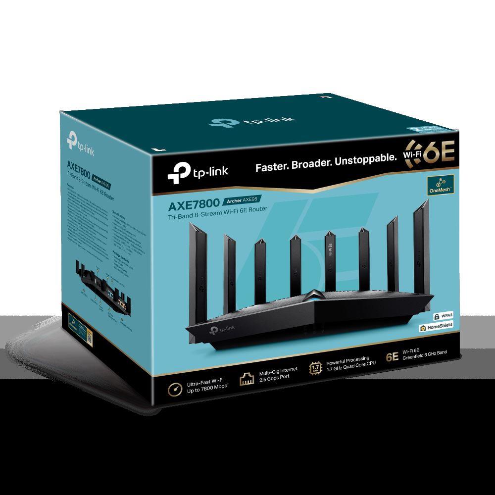 TP-LINK AX7800 Tri-Band 574 Mbps 2.4 Ghz Wi-Fi 6 Router ARCHER-AX95