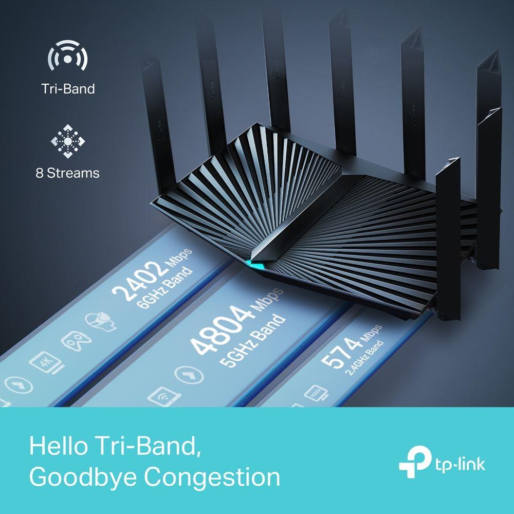 TP-LINK AX7800 Tri-Band 574 Mbps 2.4 Ghz Wi-Fi 6 Router ARCHER-AX95