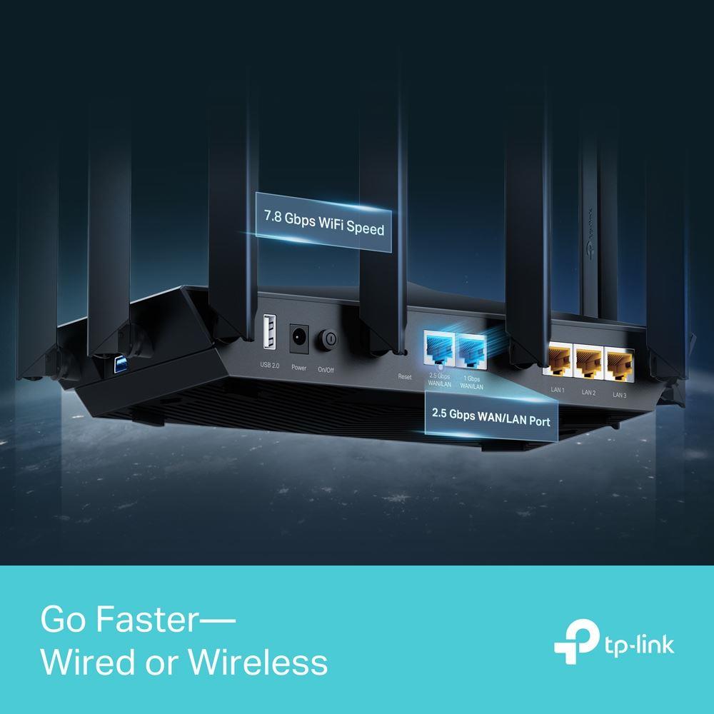 TP-LINK AX7800 Tri-Band 574 Mbps 2.4 Ghz Wi-Fi 6 Router ARCHER-AX95