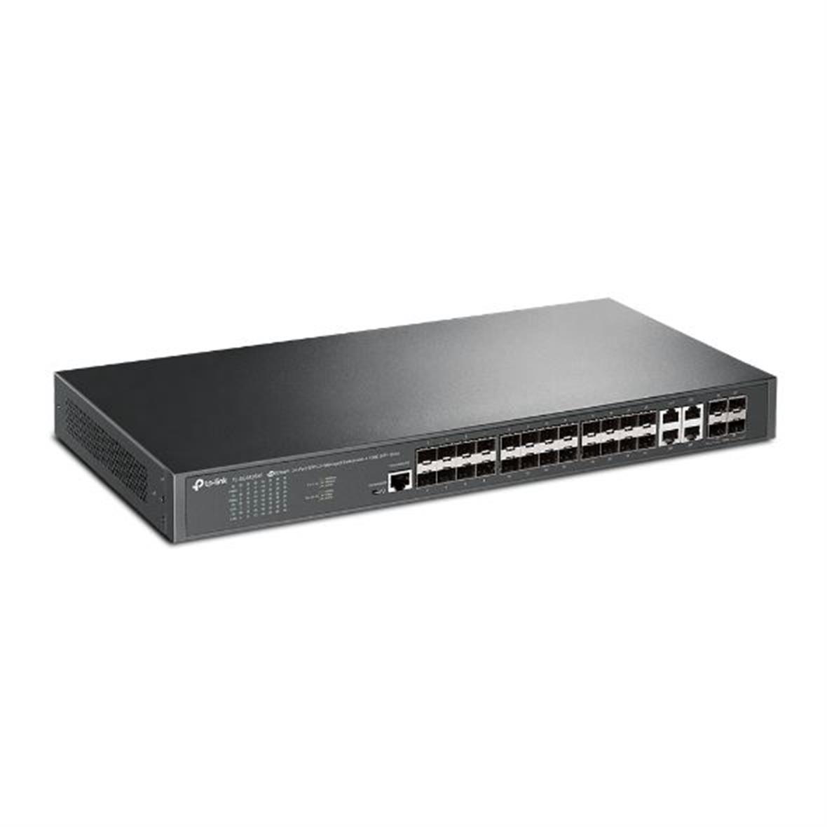 TP-LINK JetStream 24-Port SFP L2+ Managed Switch with 4 10GE SFP+ Slots TL-SG3428XF