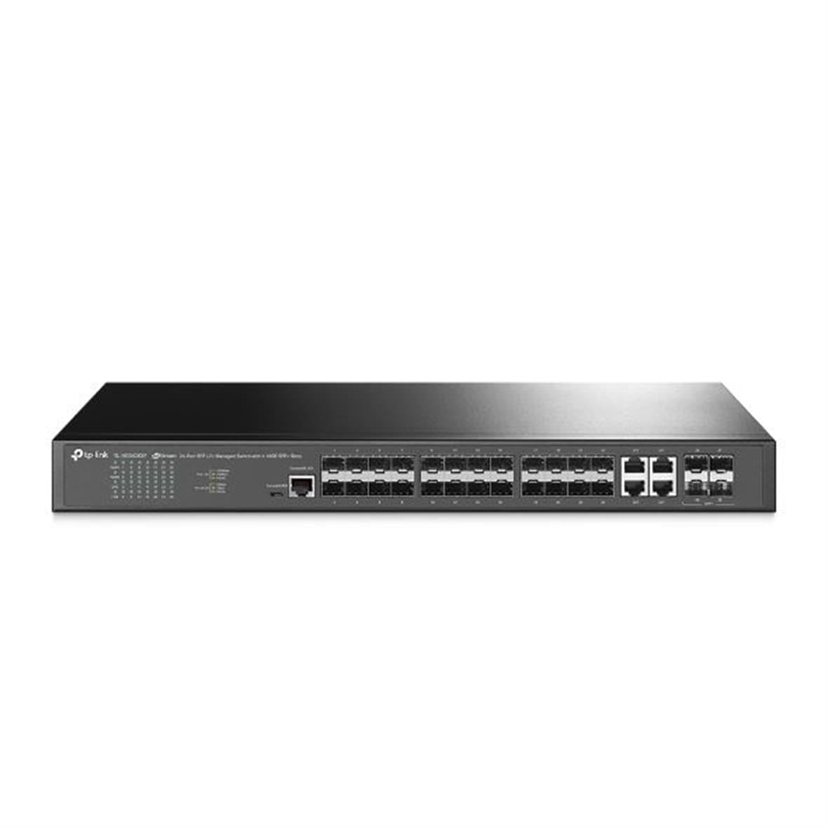TP-LINK JetStream 24-Port SFP L2+ Managed Switch with 4 10GE SFP+ Slots TL-SG3428XF