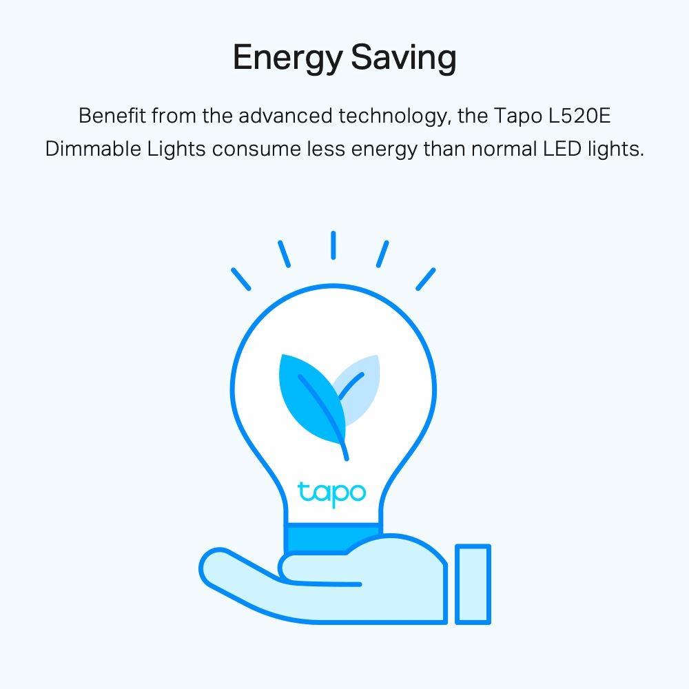 TP-LINK Tapo Smart Wi-Fi Light Bulb Daylight Dimmable TAPO-L520E