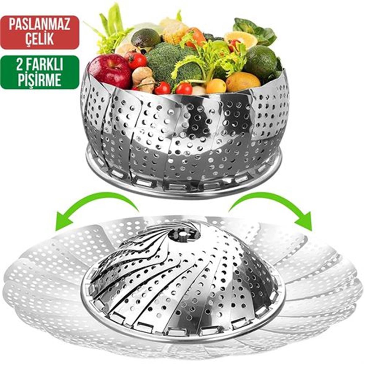 TransForMacion 12+2 ADET StyleDegree Metal Buharda Pişirme Haşlama Aparatı