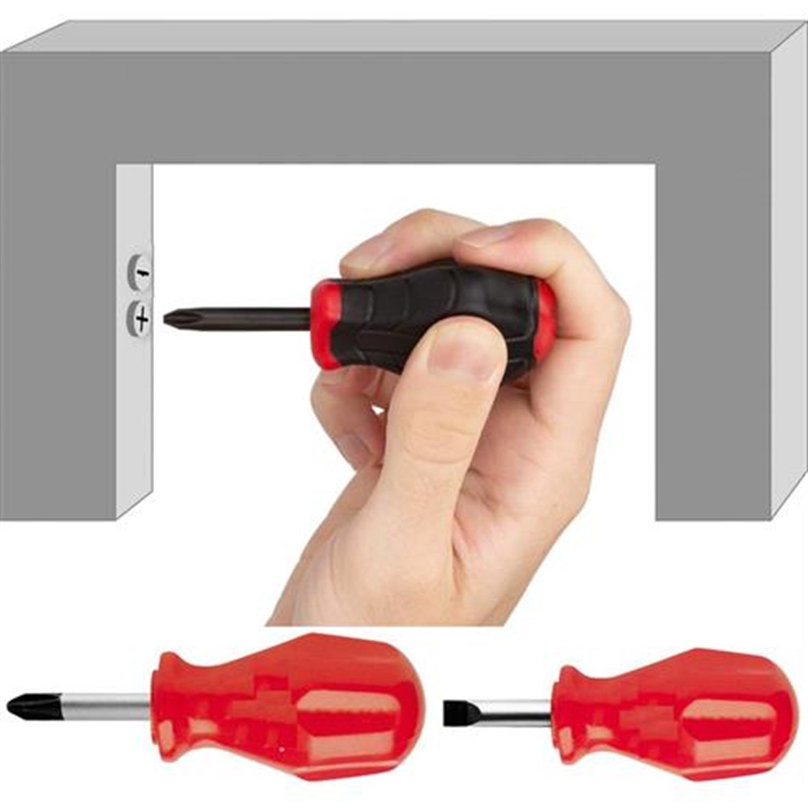 TRANSFORMACION High-Torque Avuçiçi DÜZ-YILDIZ Uçlu Tornavida Seti