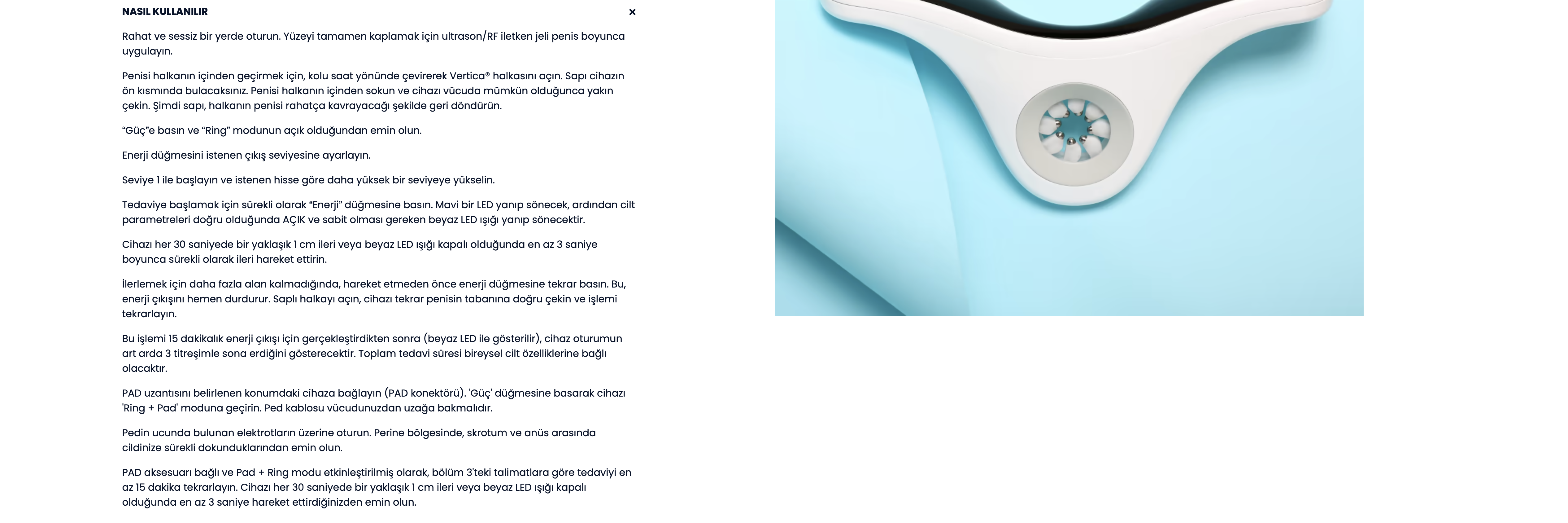 Vertica RF Teknolojili Ereksiyon Geliştirme Erektil disfonksiyon Cihazı