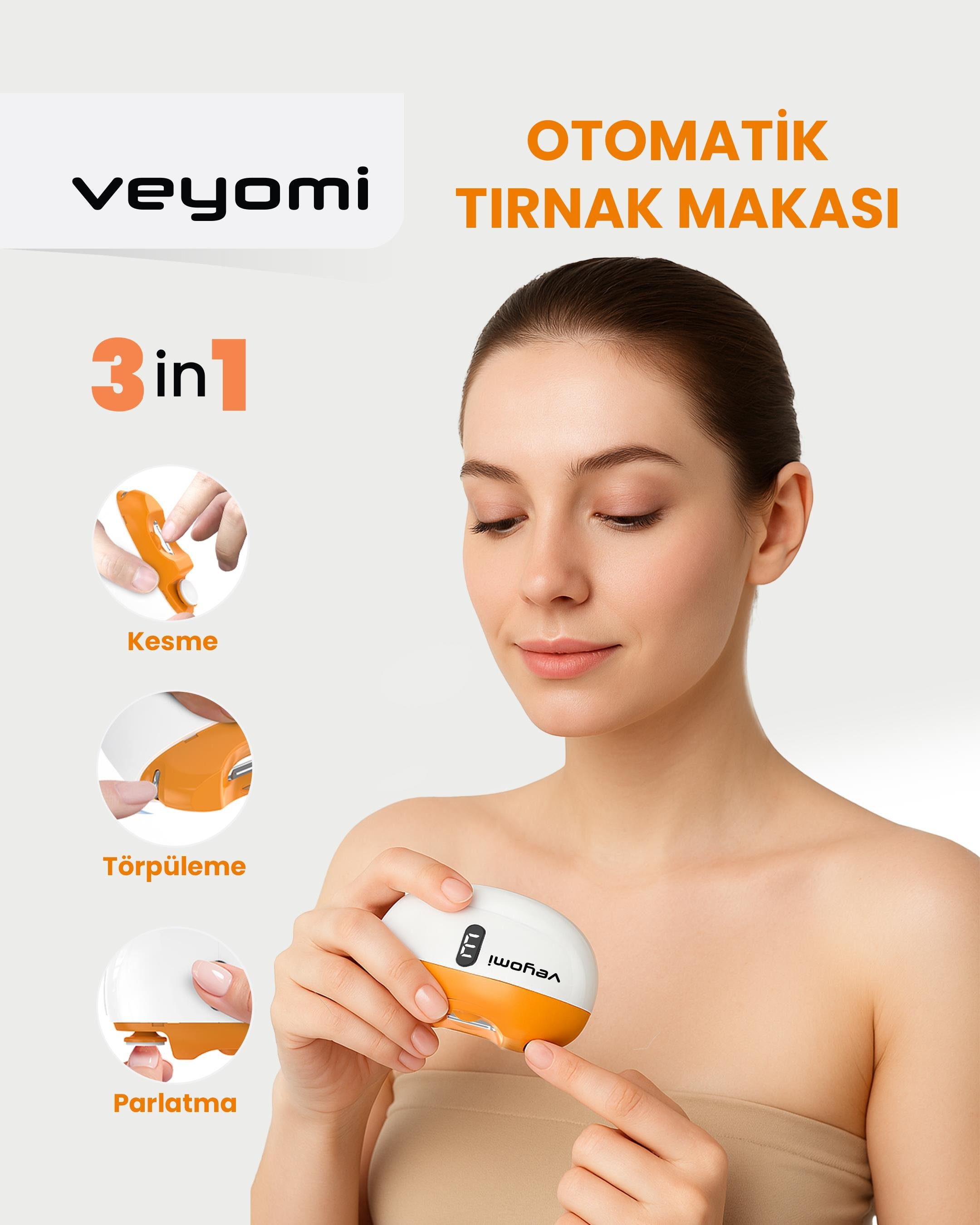 Veyomi W-201D Otomatik Elektrikli Tırnak Makası