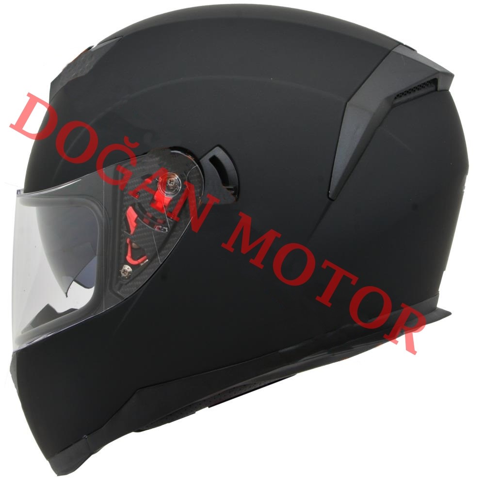 AR1- KAPALI KASK VİZÖRLÜ MAT SİYAH