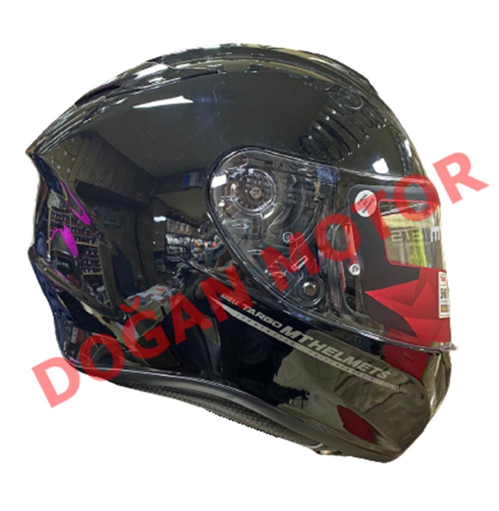 MT SHELL TARGO KASK PARLAK SİYAH