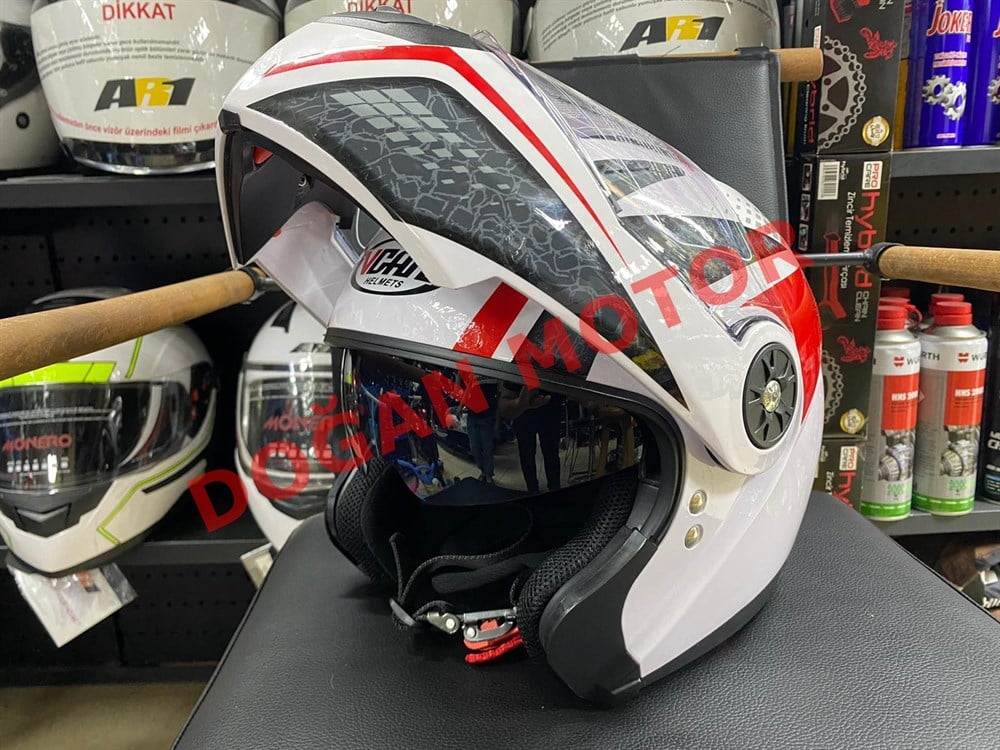 VCAN KASK ÇENEDEN AÇILIR VİZÖRLÜ