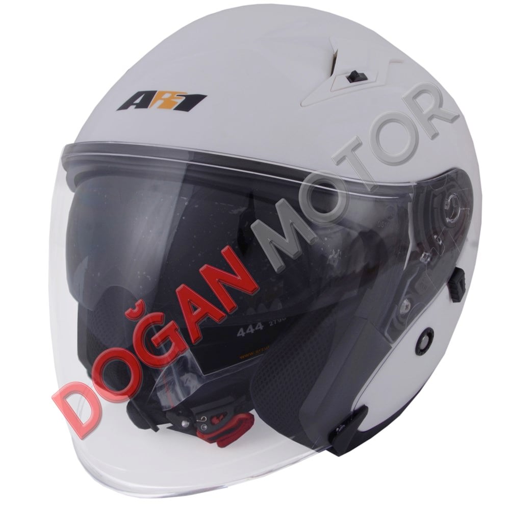 VİZÖRLÜ YAZLIK ÇENESİZ KASK BEYAZ  L