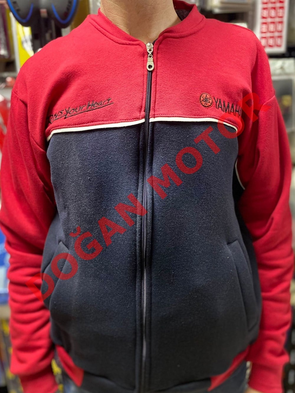 YAMAHA POLAR CEKET KIRMIZI  mont 