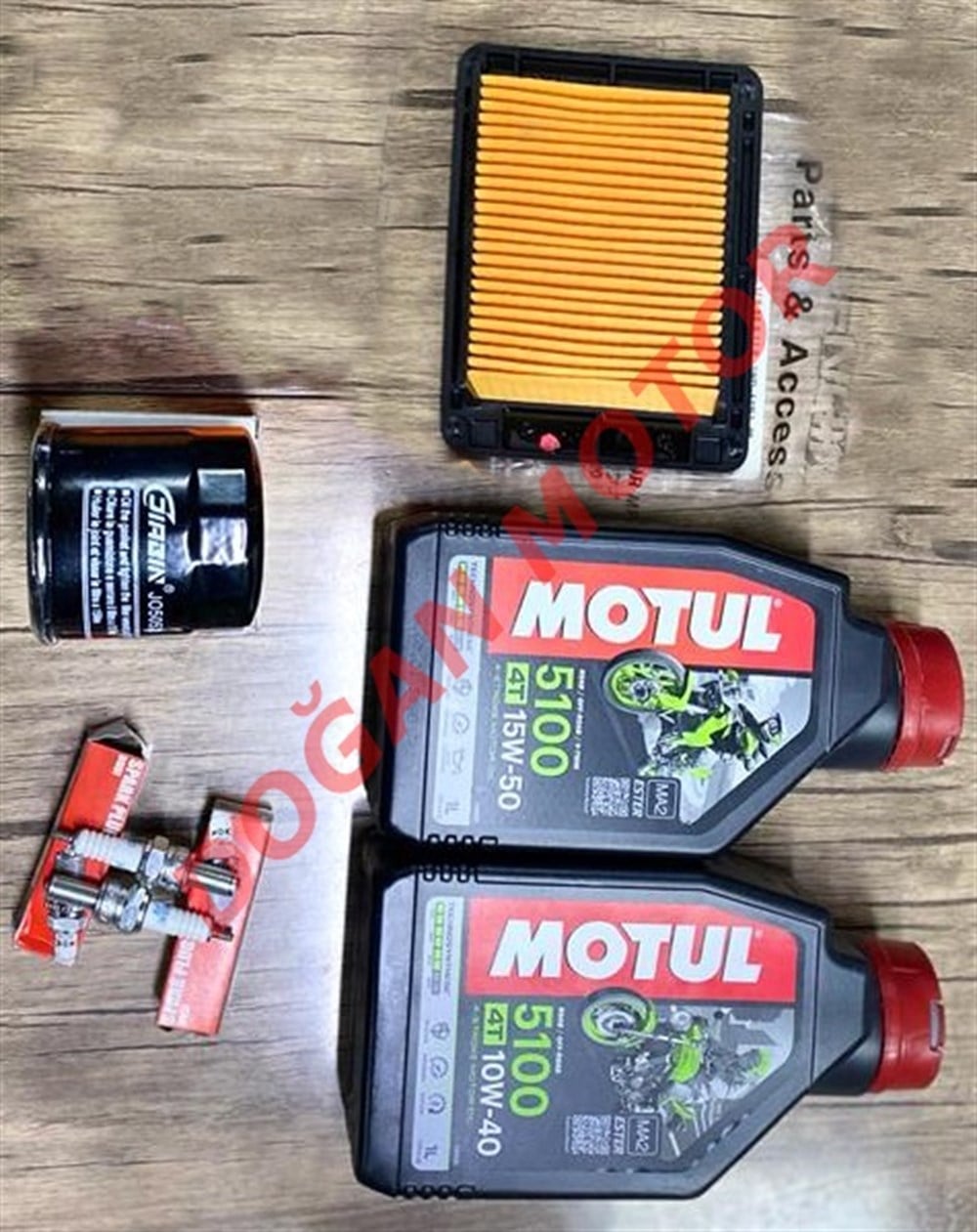 YAMAHA R25 YZF MT25 PERFORMANS SET ( 2 ADET BUJİ - 2 ADET MOTUL 5100 YAĞ - ORJİNAL HAVA FİLTRESİ + YAĞ FİLTRESİ ) 
