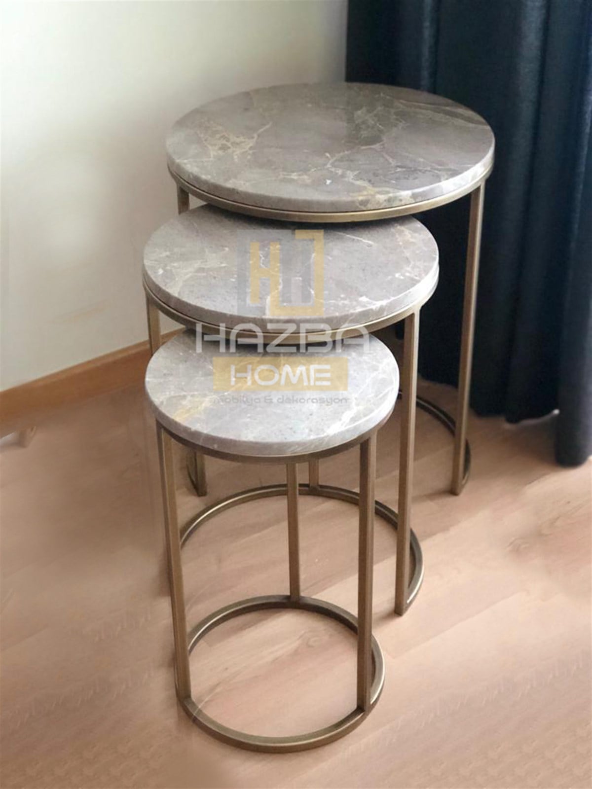3'lü Mermer Zigon Set
