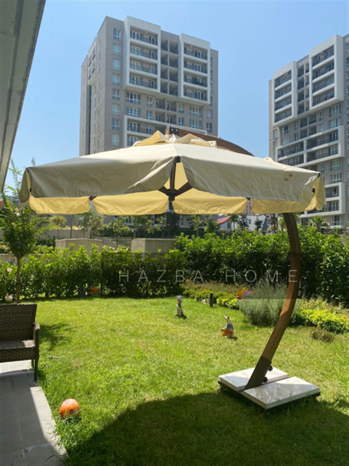 Ahşap GövdeYuvarlak Şemsiye 4 metre