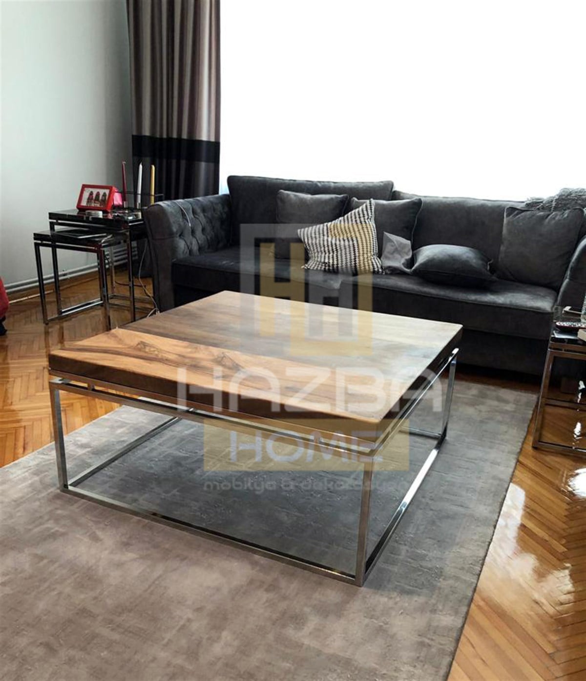 Doğal Ceviz Ağacı Orta Sehpa