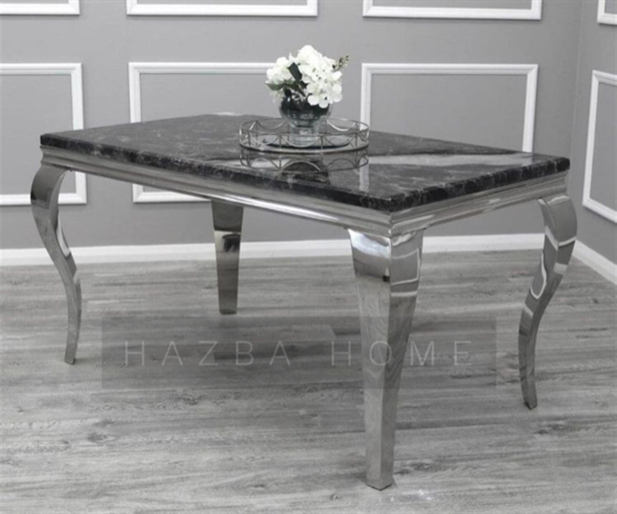 PASLANMAZ ÇELİK AYAK MERMER MASA