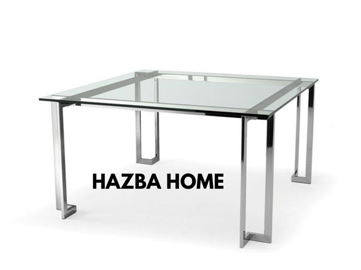 Paslanmaz Çelik Cam Masa