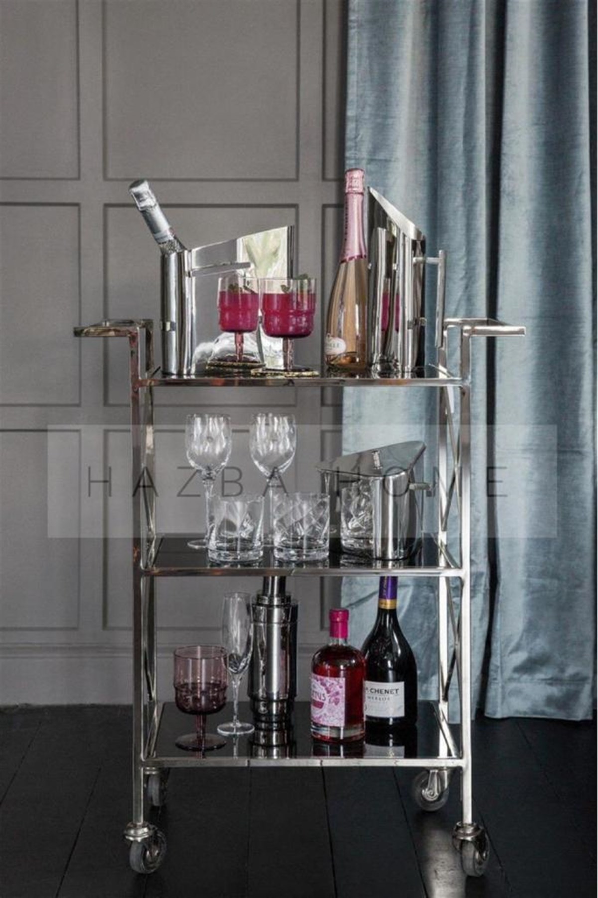 Paslanmaz Çelik Servis Arabası