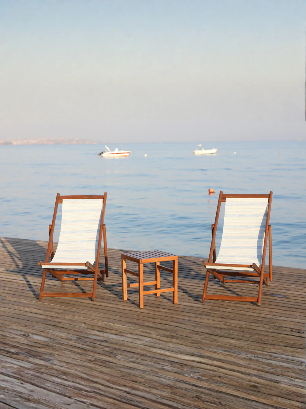 Sunset Şezlong Set | 2'li Gürgen Ahşap Şezlong + Venedik Sehpa