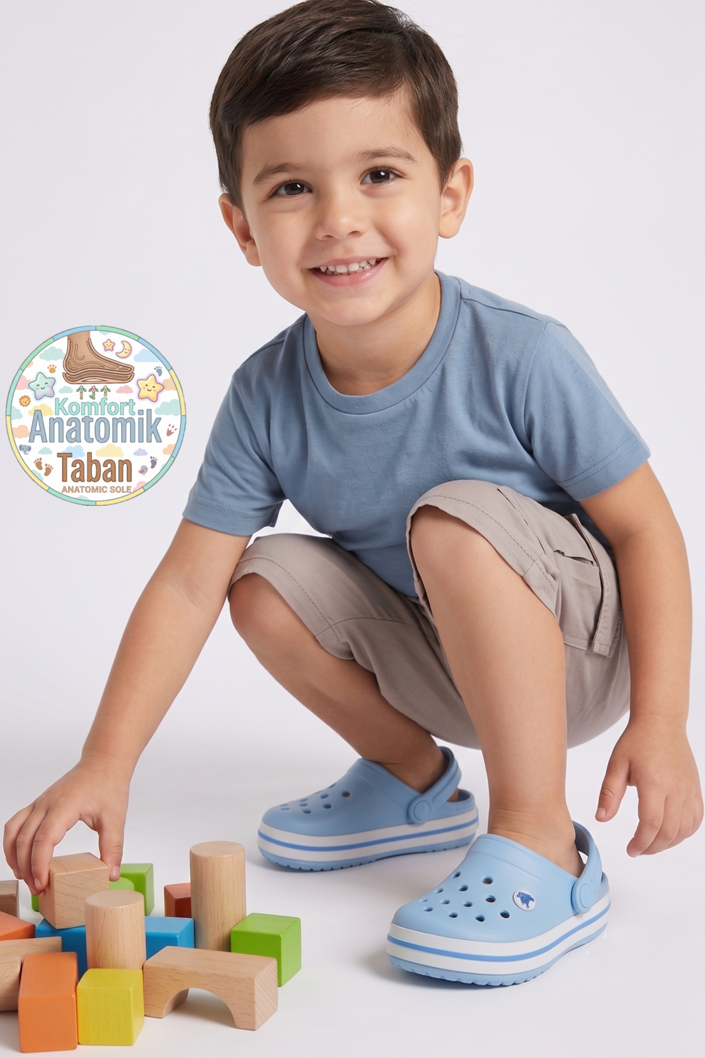 Cross Anatomik Bebe Mavisi Eva Plaj Deniz Günlük Çocuk Terlik 214