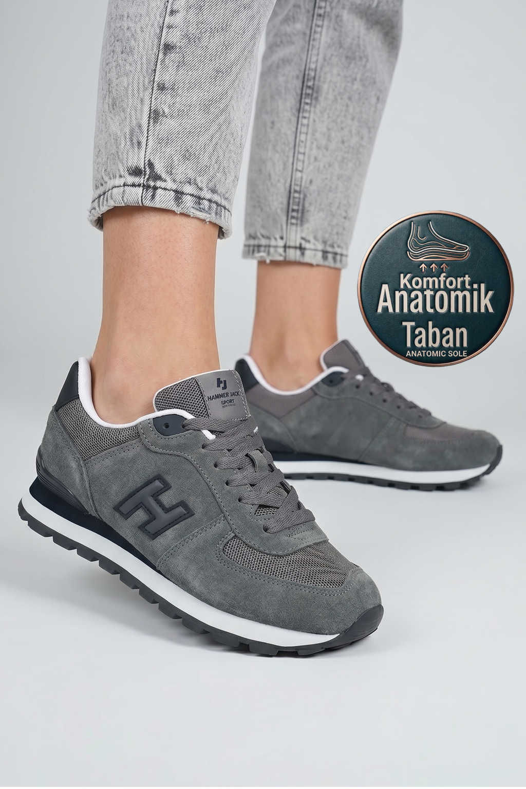 Hammer Jack Peru 574 Unisex Spor Ayakkabı Gri 19250