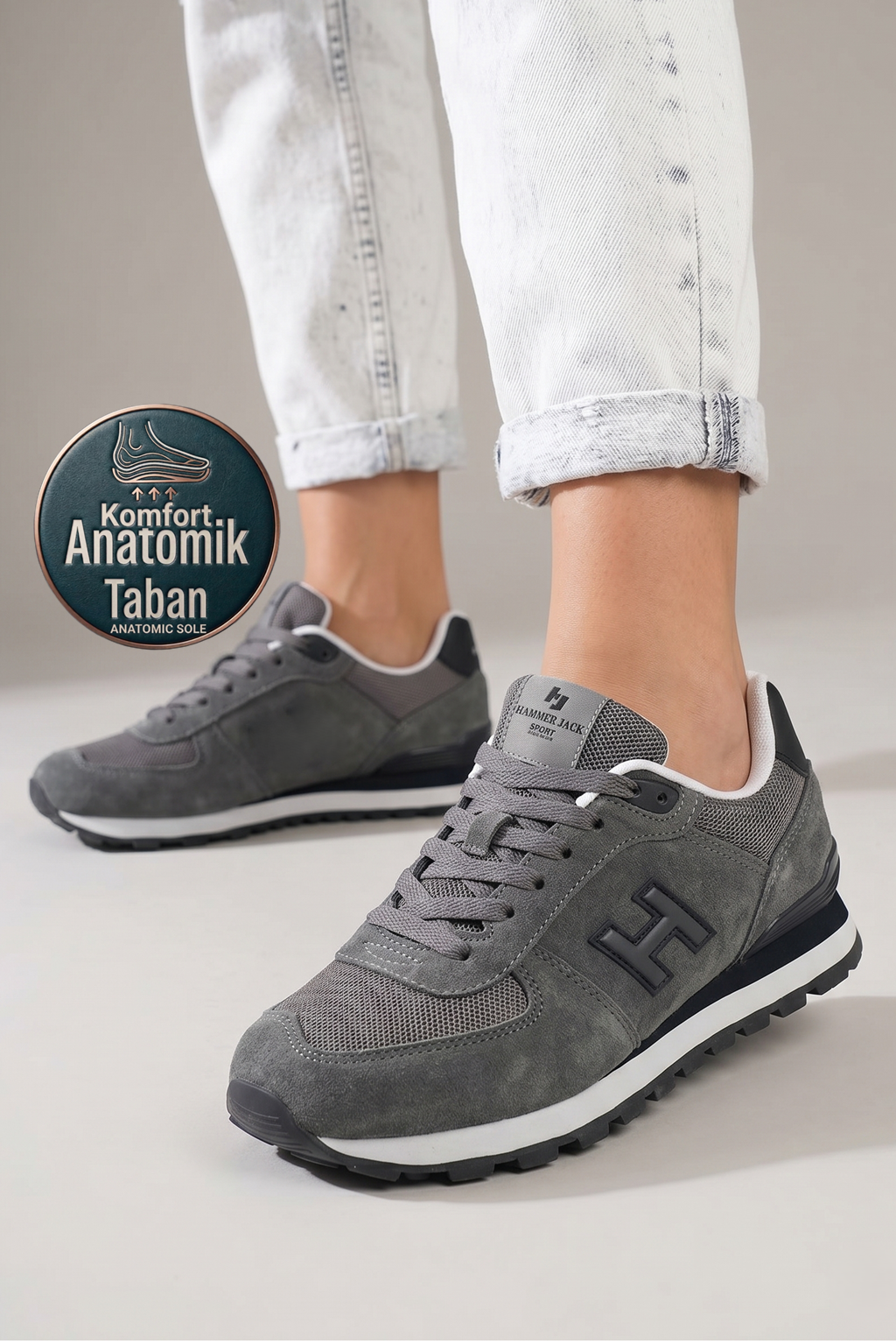 Hammer Jack Peru 574 Unisex Spor Ayakkabı Gri 19250