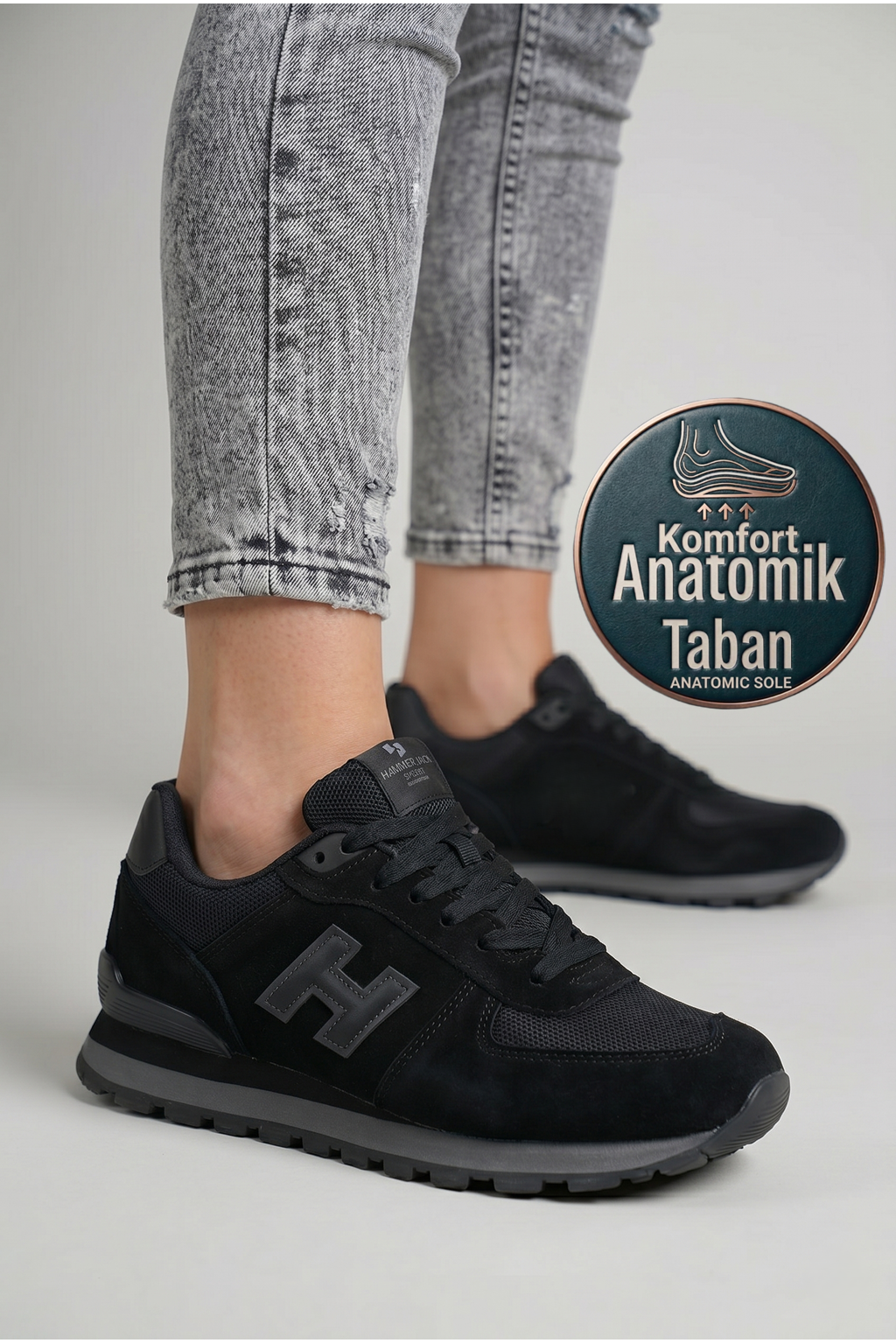 Hammer Jack Peru Unisex Günlük Spor Ayakkabı 19250 Siyah Füme