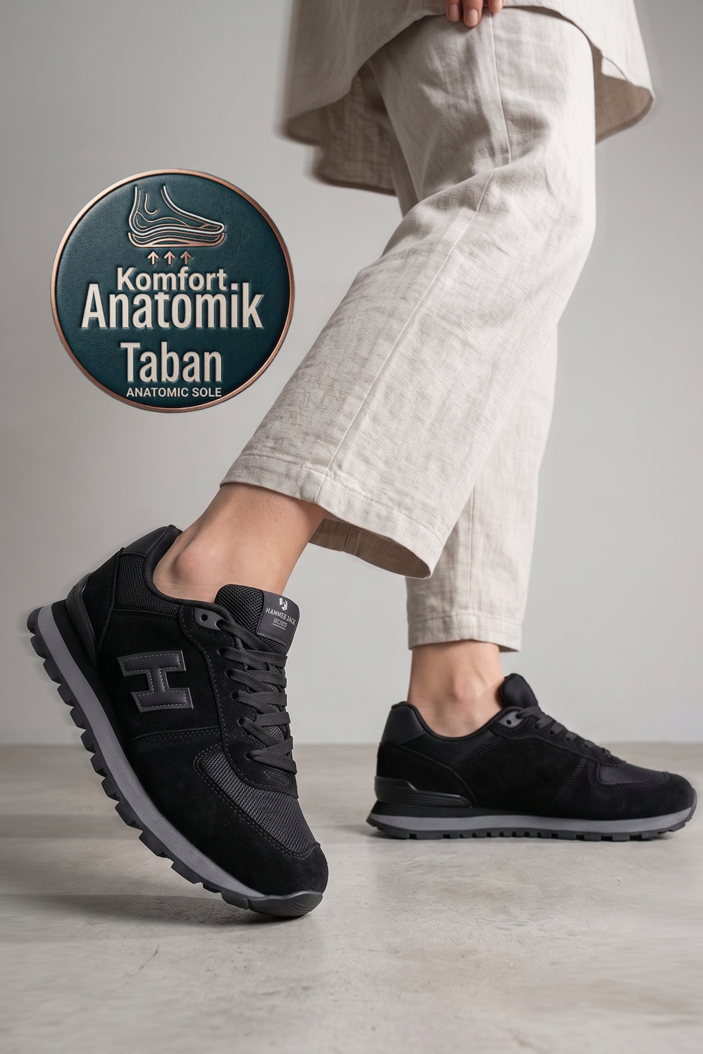 Hammer Jack Peru Unisex Günlük Spor Ayakkabı 19250 Siyah Füme