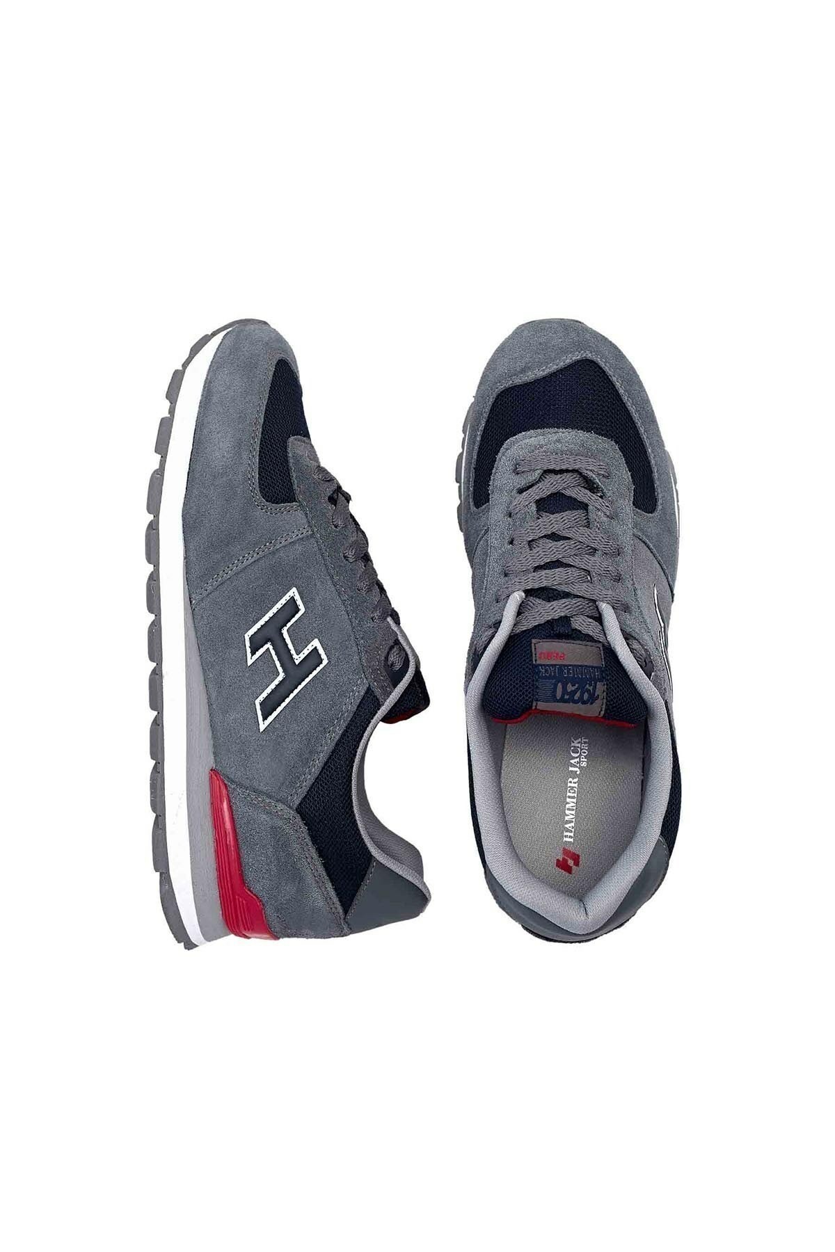 Hammer Jack Peru Unisex Sneaker Günlük Spor Ayakkabı 19250 Meet Gri Kırmızı