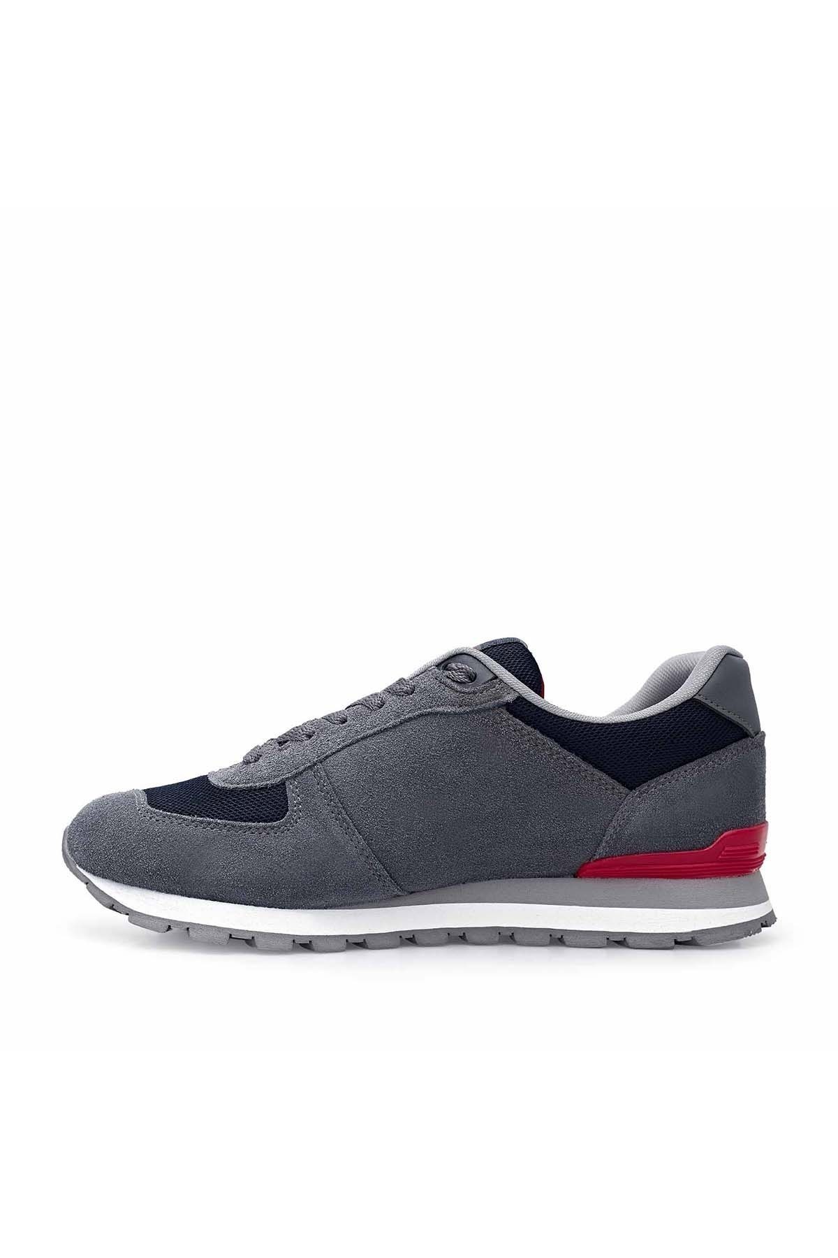 Hammer Jack Peru Unisex Sneaker Günlük Spor Ayakkabı 19250 Meet Gri Kırmızı