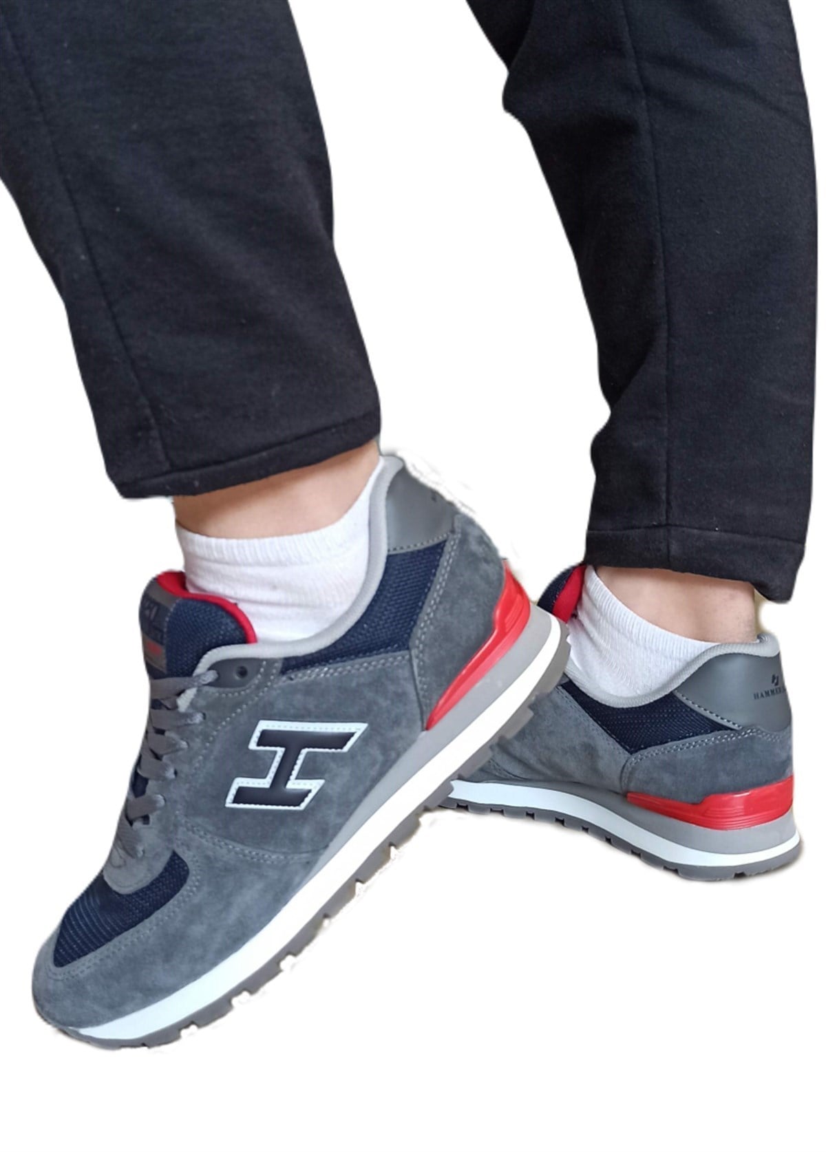 Hammer Jack Peru Unisex Sneaker Günlük Spor Ayakkabı 19250 Meet Gri Kırmızı