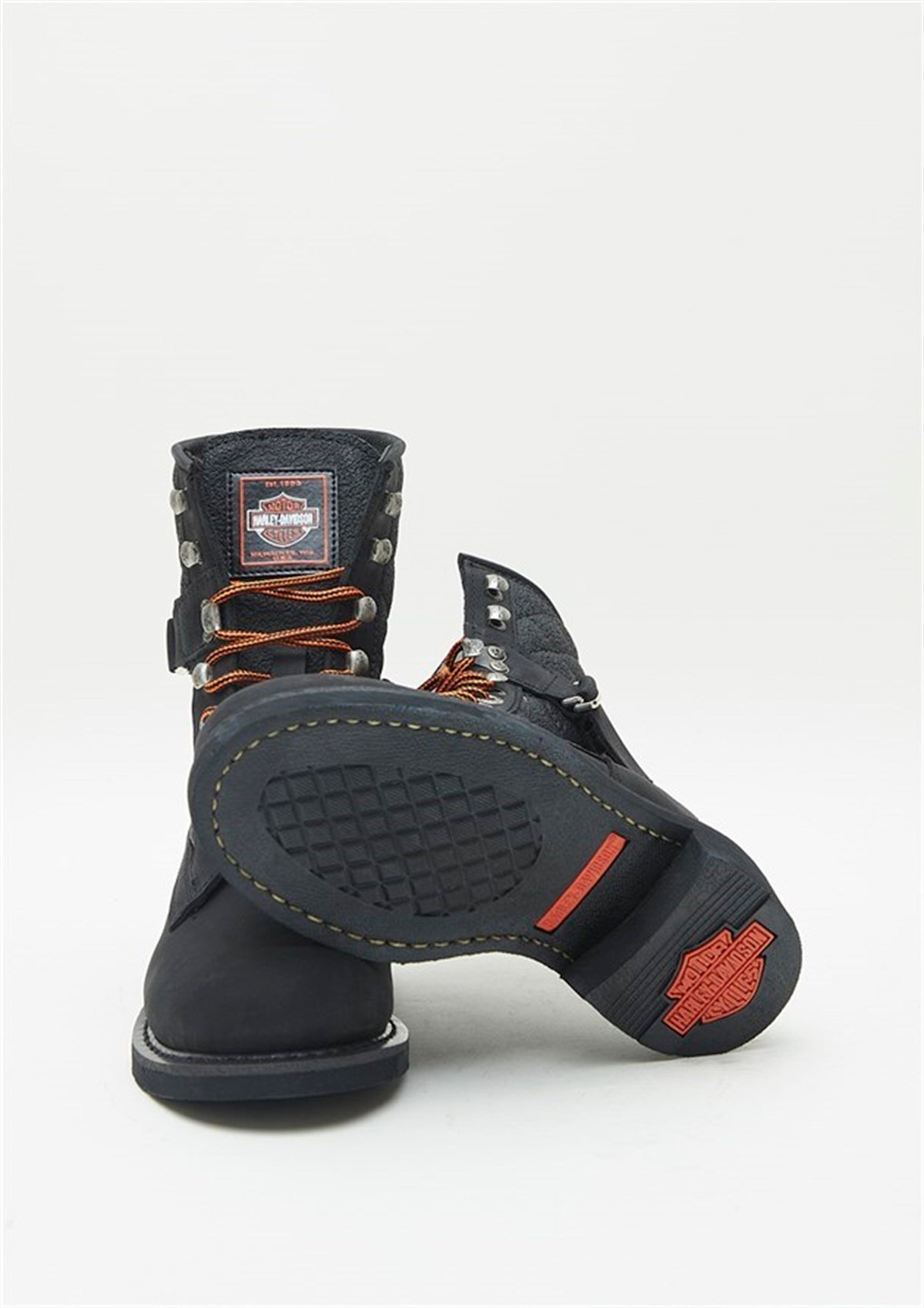 Harley Davidson New Worker Siyah Nubuk Kadın Bot Postal Ayakkabı v1