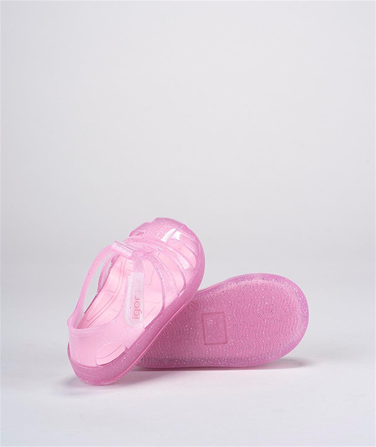 İgor Star Glitter Bebek Çocuk Sandalet Ayakkabı Simli Pembe S10265-049 v1