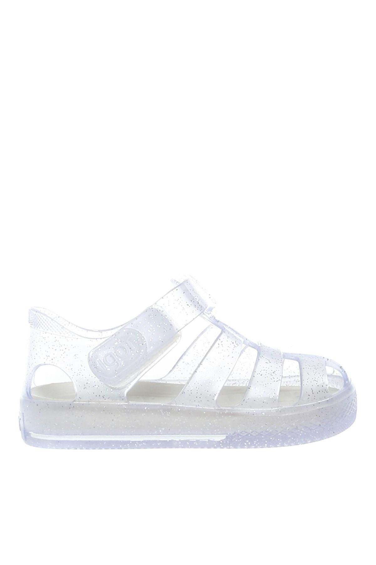 İgor Star Glitter Bebek Çocuk Sandalet Ayakkabı Şeffaf Simli S10265-209 v1
