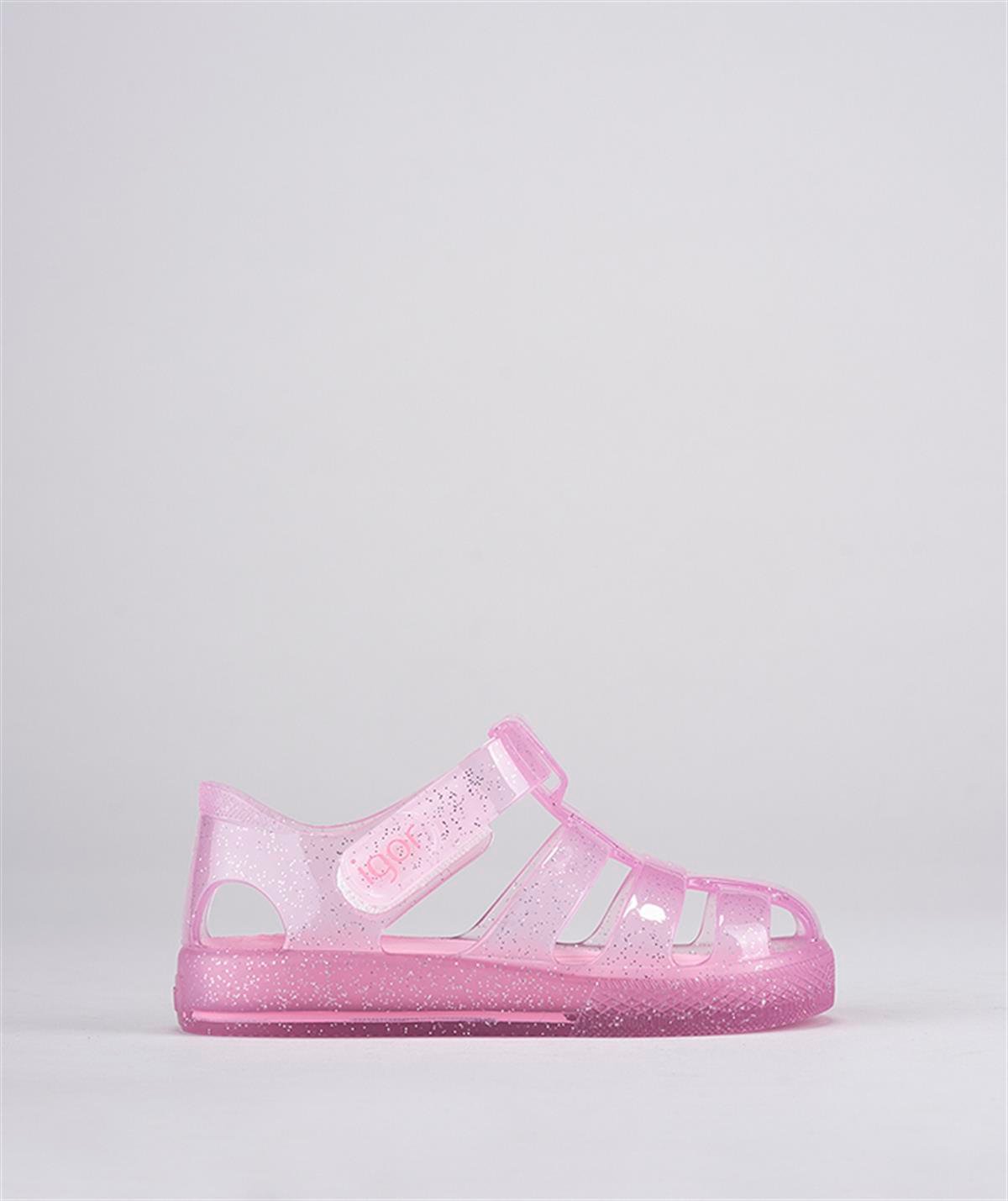 İgor Star Glitter Bebek Çocuk Sandalet Ayakkabı Simli Pembe S10265-049 v1