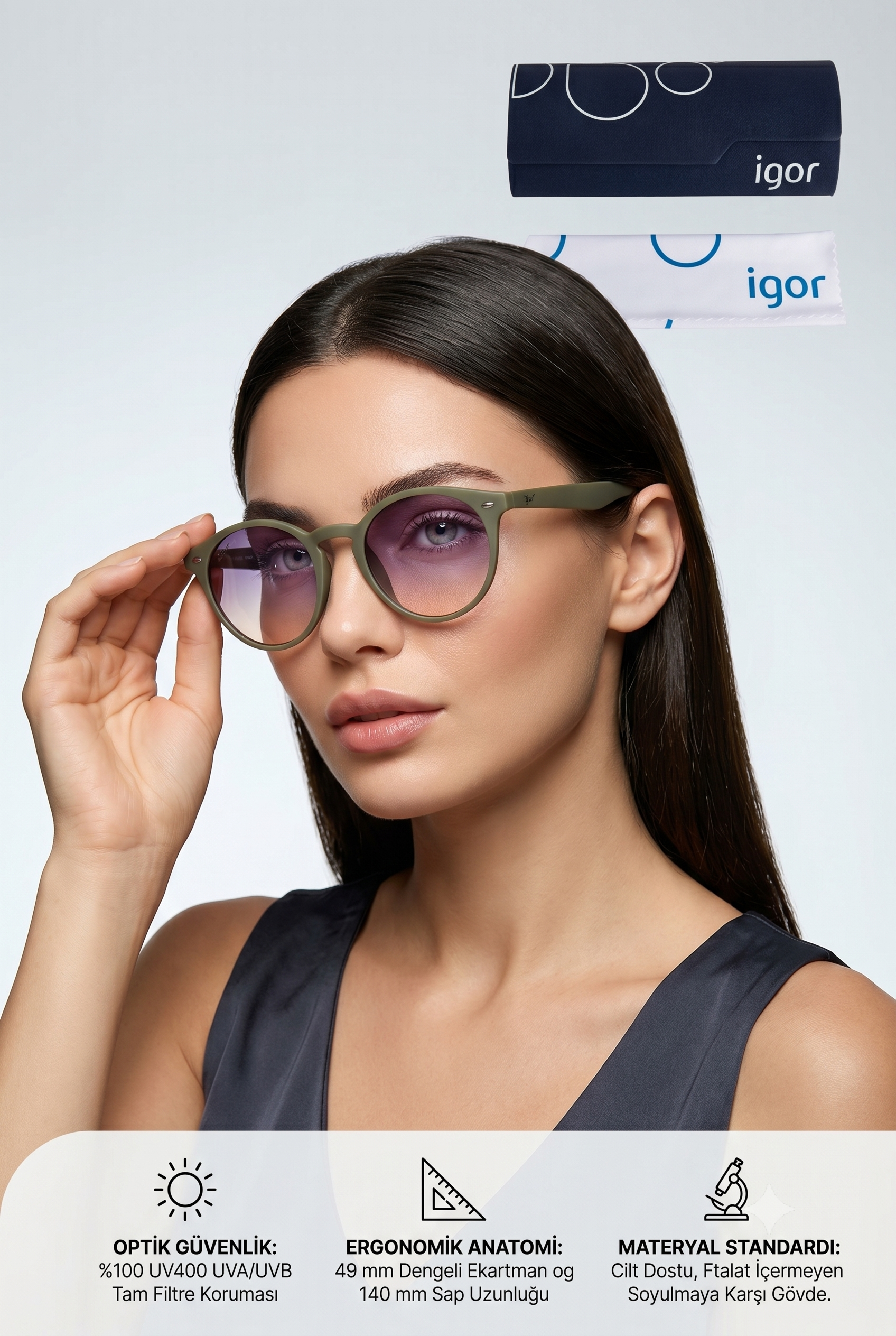 Igor Syga SS220 Kadın Güneş Gözlüğü Verde SS220-C1116