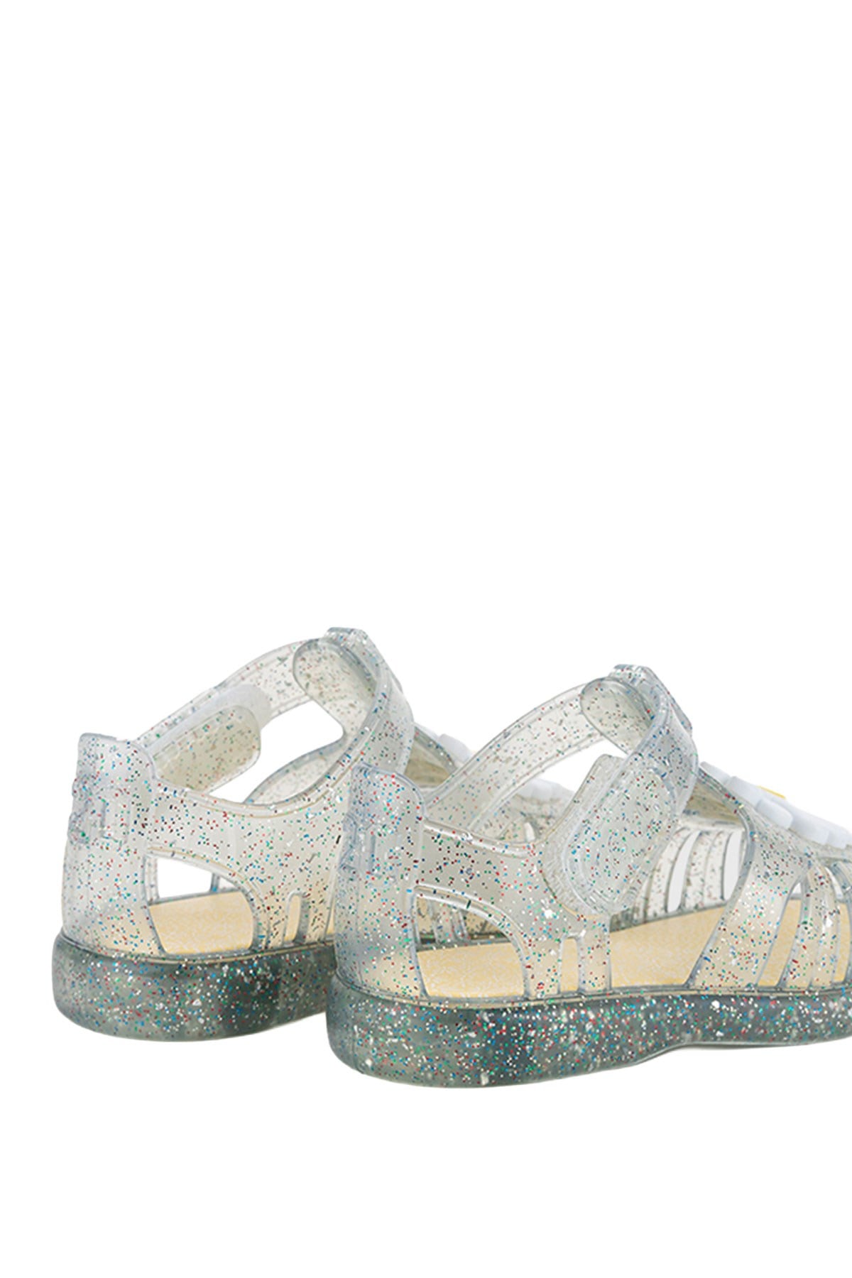 Igor Tobby Gloss Flor Çocuk Cırtlı Sandalet Tr.Transparente Multi Glitter S10322-386