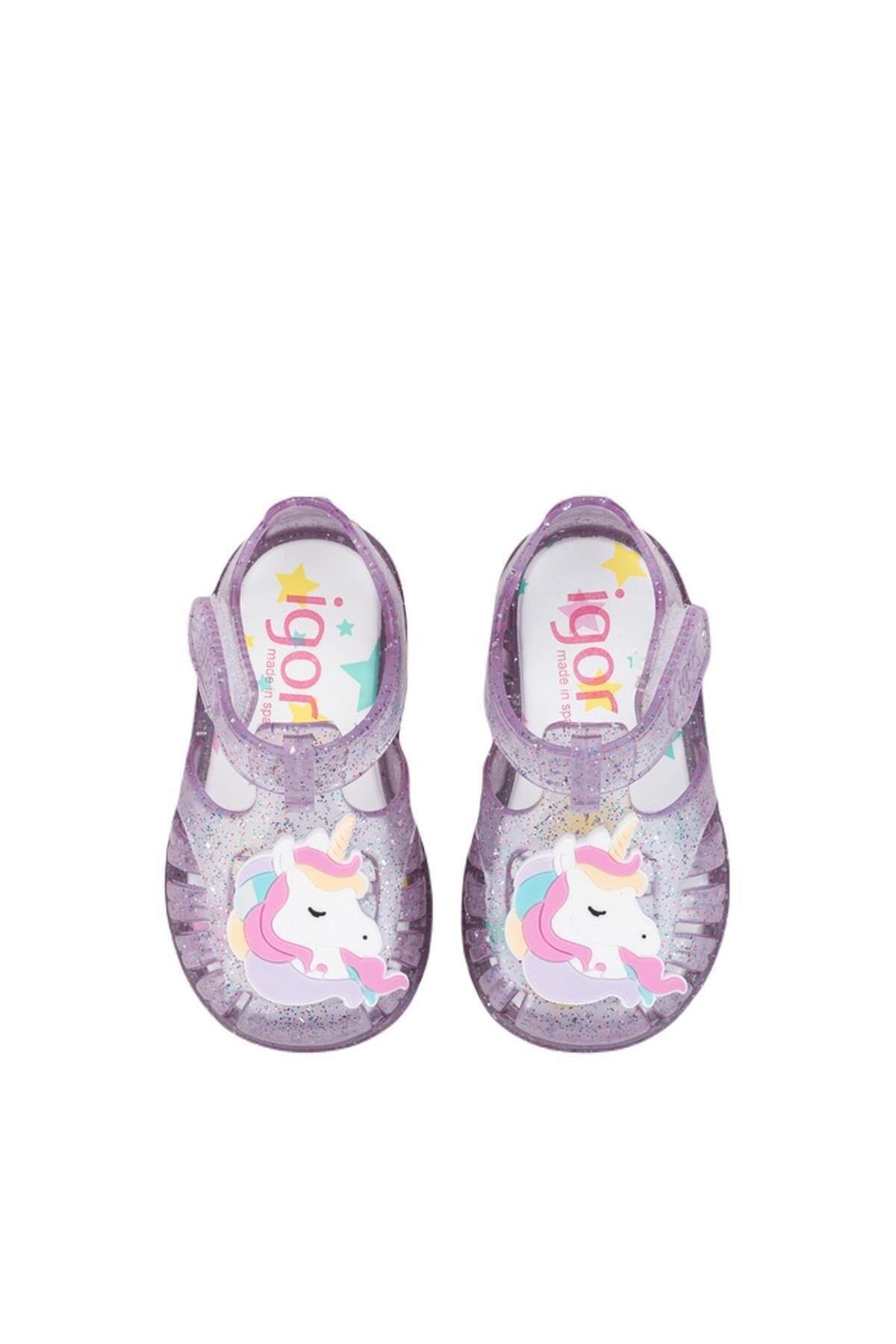 İgor Tobby Unicornio Tr.Malva Multi Glitter Çocuk Sandalet S10341 352 v1
