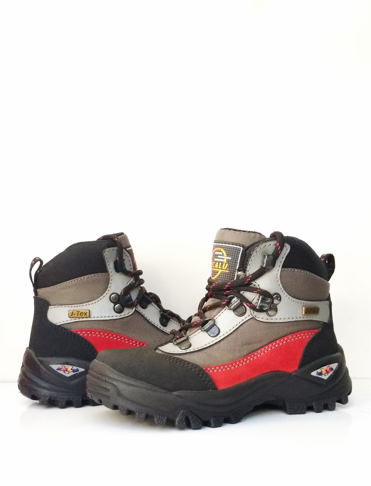 Jacalu Çocuk J-Tex Outdoor Spor Bot Ayakkabı Siyah Kırmızı