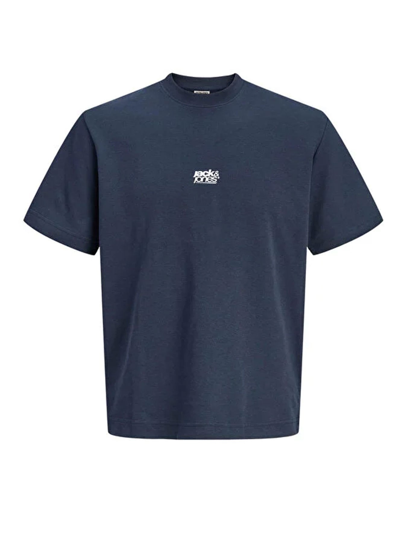 Jack & Jones Jcobreeze Ön Baskılı Bisiklet Yaka Erkek Lacivert Tişört 12298989