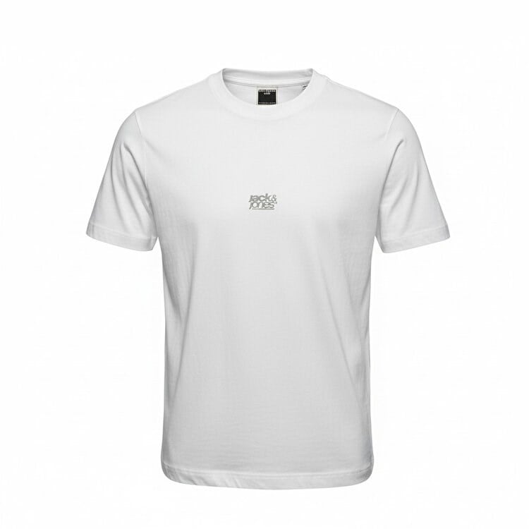 Jack & Jones Jcobreeze Ön Baskılı Bisiklet Yaka Erkek Beyaz Tişört 12298989