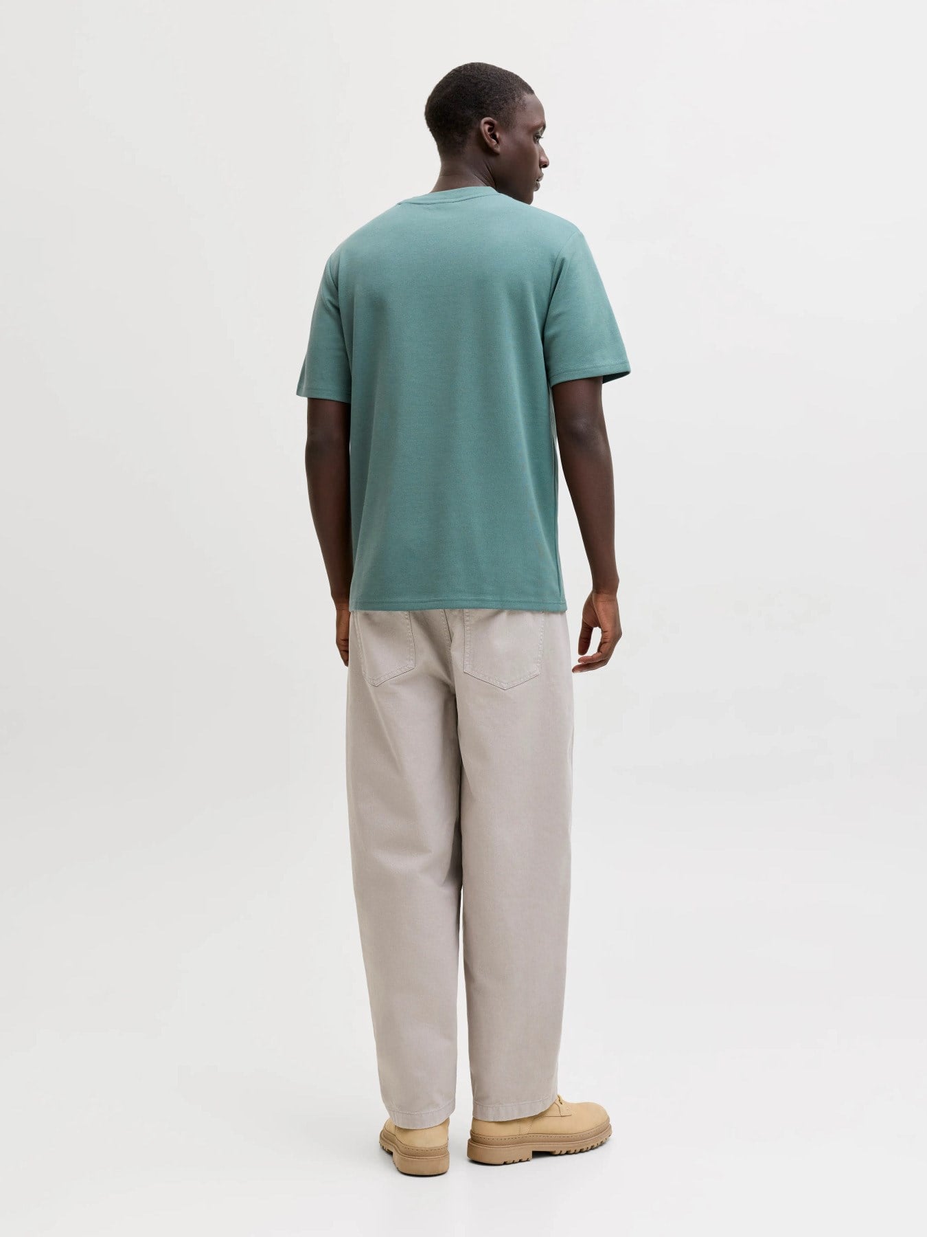 Jack & Jones JCOFUSION JJ Marka Baskılı Bisiklet Yaka Erkek Petrol Yeşili 12289880