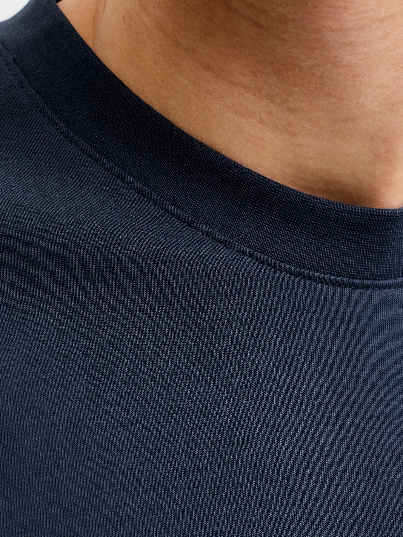 Jack & Jones JCOFUSION JJ Marka Baskılı Bisiklet Yaka Erkek Koyu Lacivert 12289880