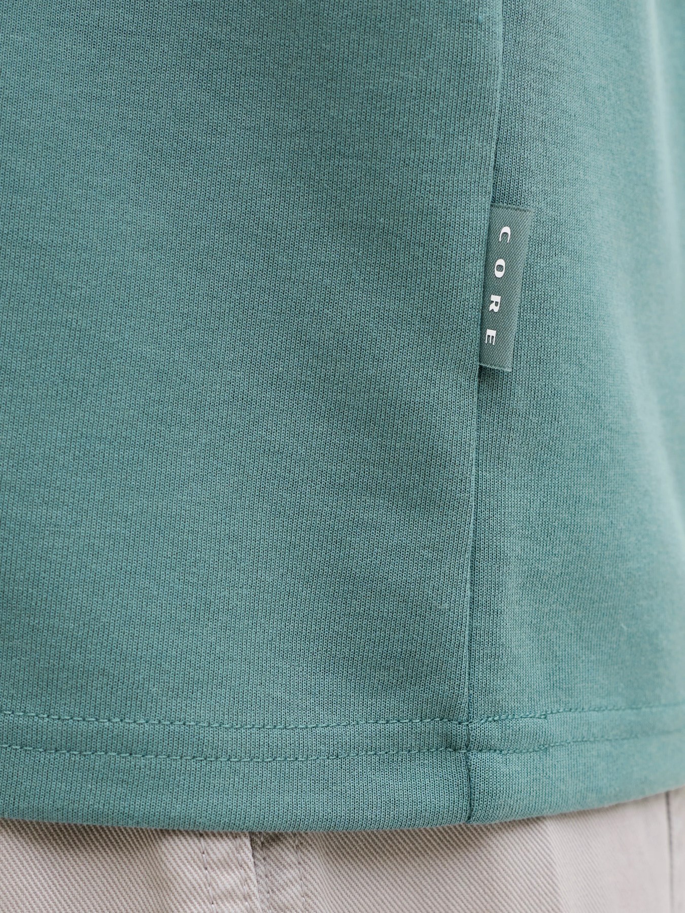 Jack & Jones JCOFUSION JJ Marka Baskılı Bisiklet Yaka Erkek Petrol Yeşili 12289880